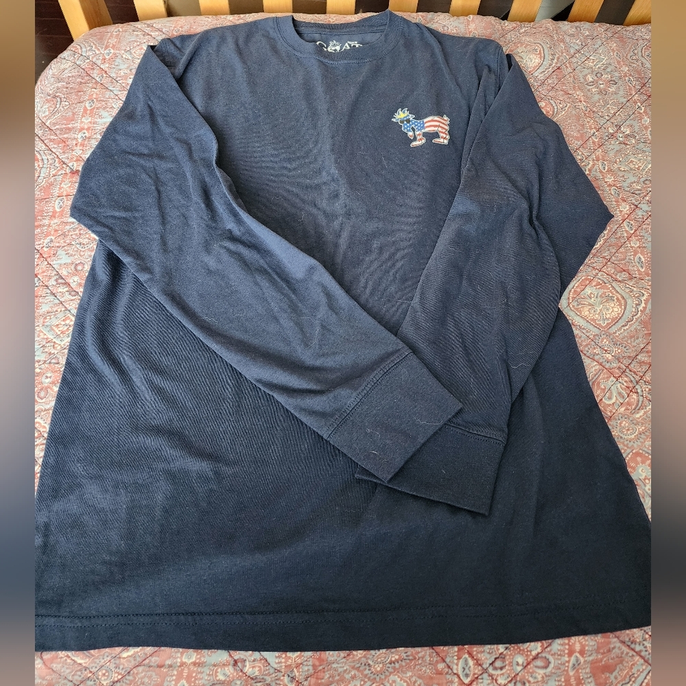 Mens GOAT Blue Long Sleeved Tshirt, Size Medium